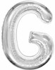 Silver Letter Balloon 34" Jumbo