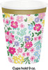 Fancy Floral Tea Party Paper Cups