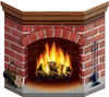 Brick Fireplace Scene Decor