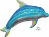 Holographic Blue Dolphin Jumbo Foil Balloon