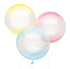 Assorted Color Gradient Printed Clear Sphere Balloons 18"  3ct