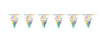 Rainbow Birthday Pennant Flag Banner 12ft