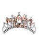 Birthday Girl Metallic Rose Gold Silver Tiara Hair Comb Crown Party B-Day