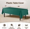 54" x 108" Plastic Table Cover - Dark Green
