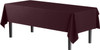 54" x 108" Plastic Table Cover - Dark Brown