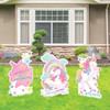 Enchanted Unicorn Birthday Party Yard Signs - 24.8" x 15.8" 3/CT