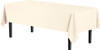 Ivory Off White Rectangle Table Cover Plastic