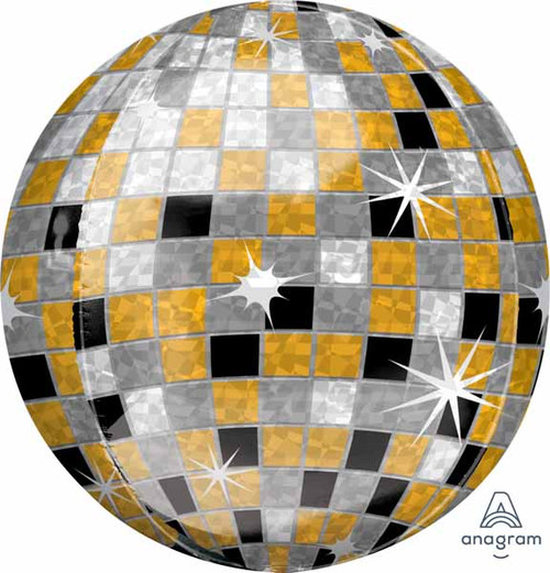 16" Orbz Disco Ball New Year's Round Balloon