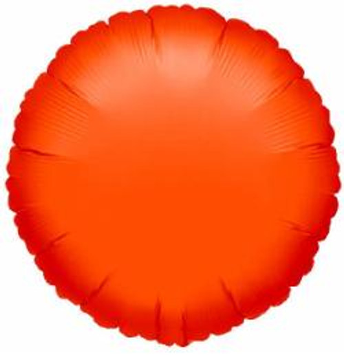18" Round Metallic Orange Foil Balloon