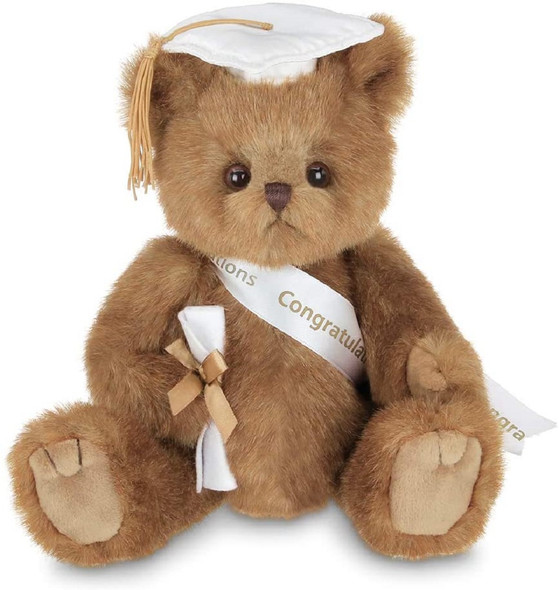 grad graduation bear with white grad cap and diploma