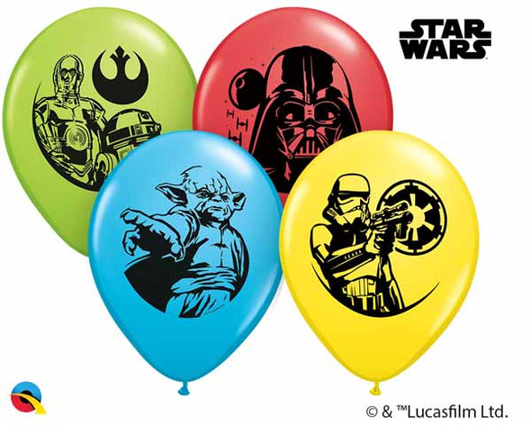 Star Wars Assorted Colors Latex Balloons