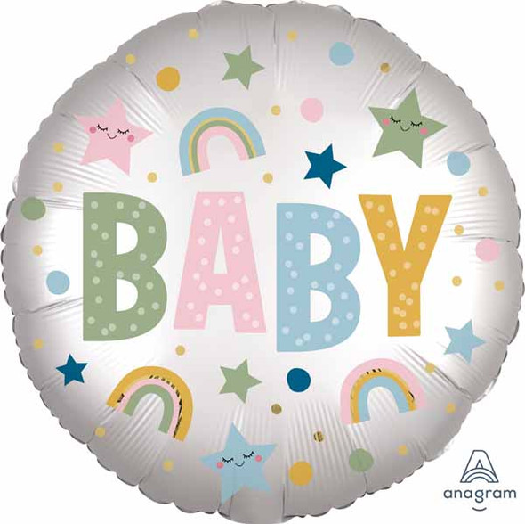 Neutral Baby Round Foil Balloon