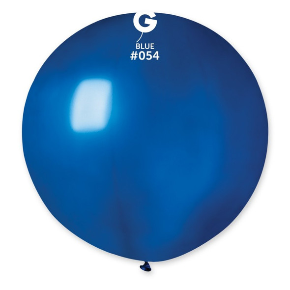 Large Metallic Royal Blue Premium Quality Latex Balloon