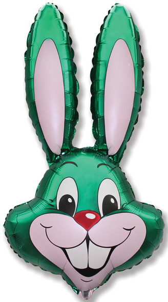 Huge Green Rabbit Head Foil Balloon