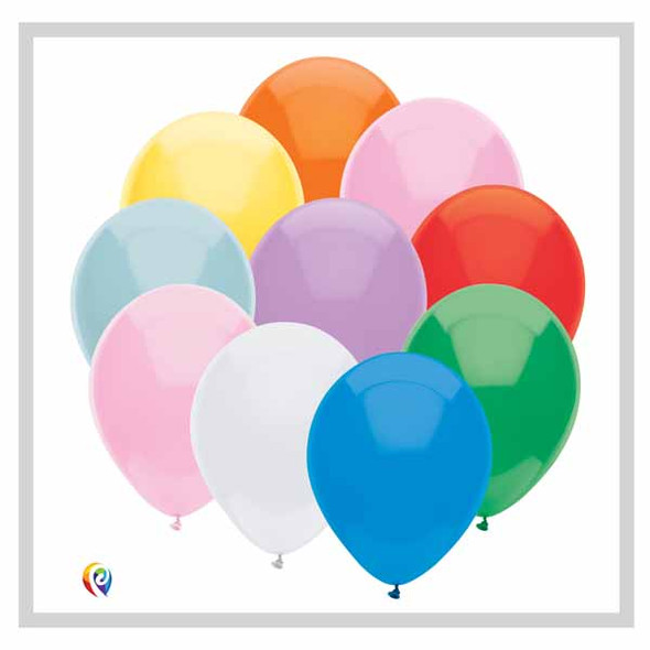 100 Pack Of 12" Multi color Balloons