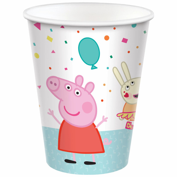 Peppa Pig Confetti Birthday Party Paper 9 oz Tumbler Cups 8 Pack