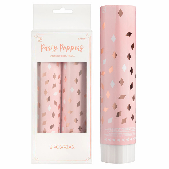 Blush Pink Rose Gold Confetti Poppers