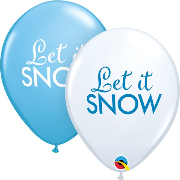 11" Let It Snow Latex Balloon