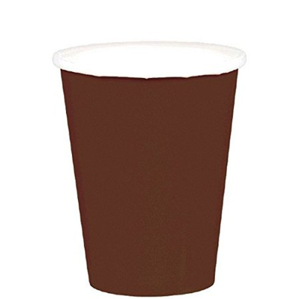 Amscan Chocolate Brown 9 oz Paper Party Cup 20 Pack