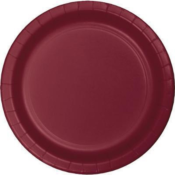 Amscan Burgundy 7" Luncheon Paper Party Plates 8 Pack
