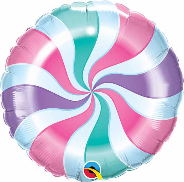 candy swirl foil balloon