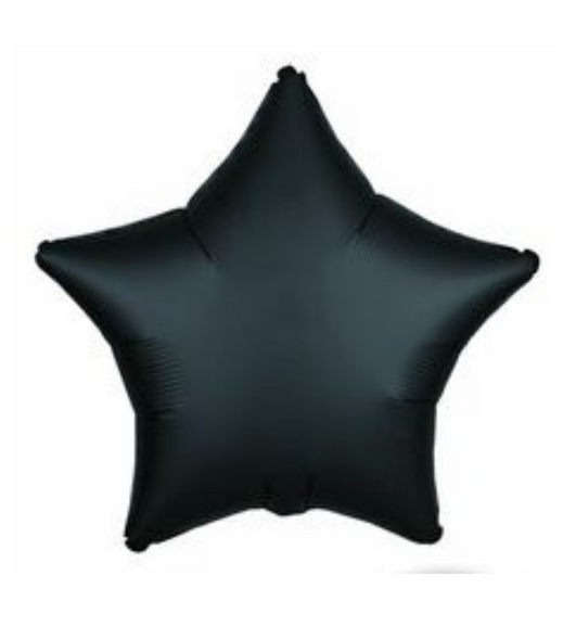 19" Chrome Black Star Shape Foil Mylar Balloon Party Decor