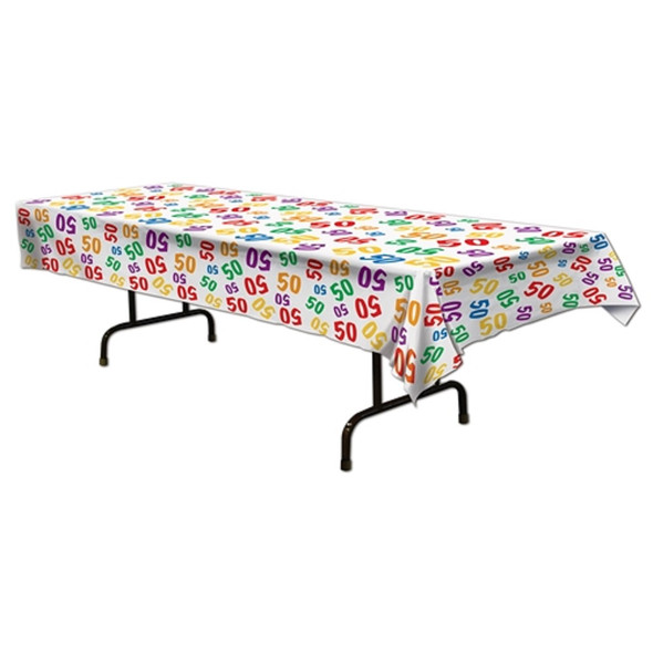 50th Theme Plastic Table Cover
