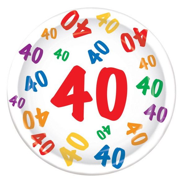 40th Paper Plates 8pk