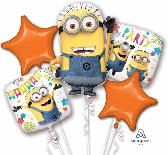 The Minions Balloons Bouquet for Birthday Parties