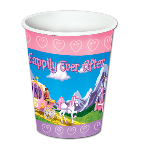 Princess Happily Ever After 9 oz Paper Birthday Party Cup 8 Pack