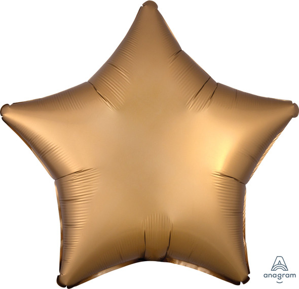 18" star balloon gold sateen shimmering matte