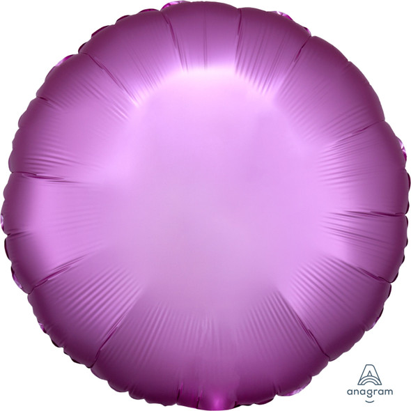 Flamingo Lavender Satin Round Balloon