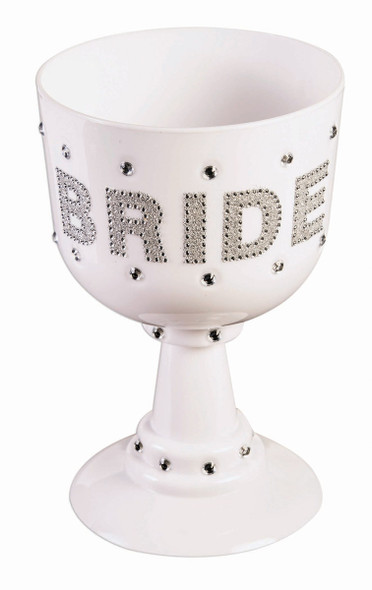 Bride Goblet White & Silver