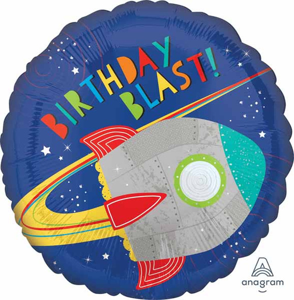 Space Birthday Balloon with Space Ship