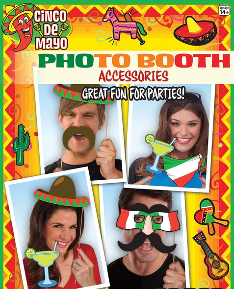 Fiesta Theme Night Photo Booth Props 6pcs