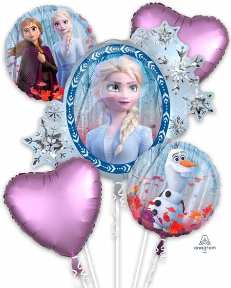 Frozen Birthday Party Balloons with Anna & Elsa