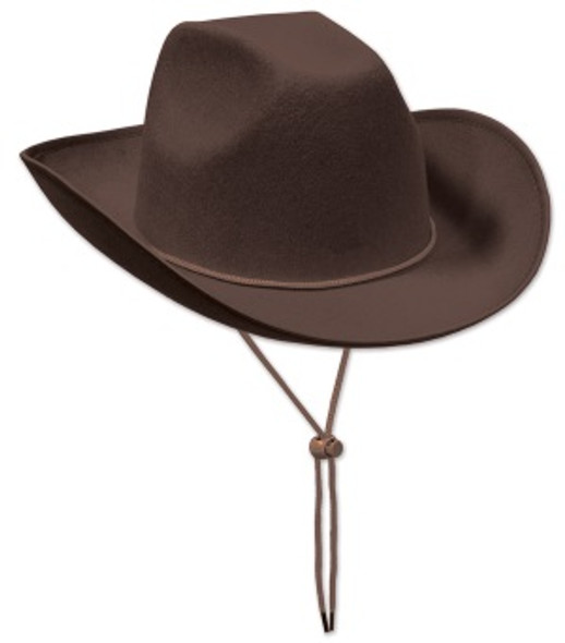 Solid Brown Durafelt Cowboy Hat