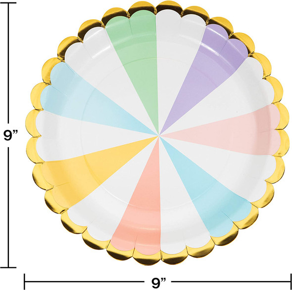 Pastel colors dinner plates