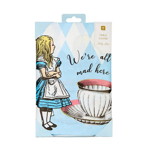 We're all mad here Alice In Wonderland Table Cover
