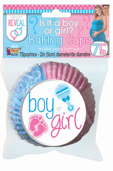 cupcake cups for gender reveal party baby