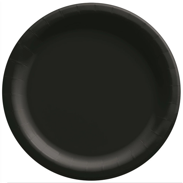 Solid Black Paper plates