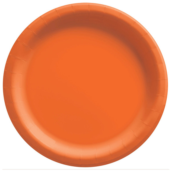 Solid Orange Paper Plates