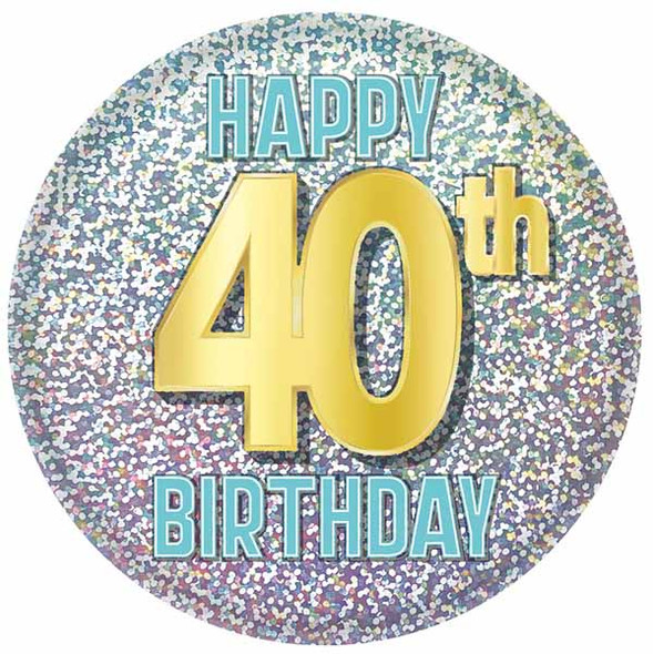 40th happy birthday pin