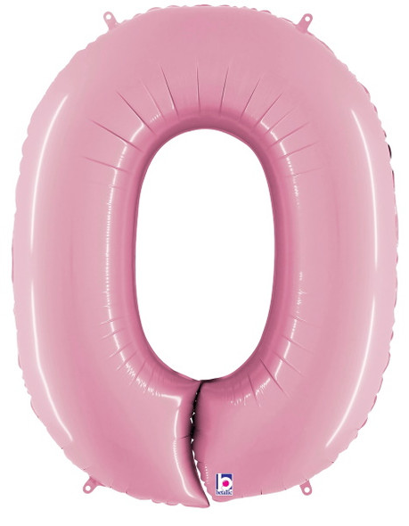 Huge Number 0 Pastel Pink Balloon