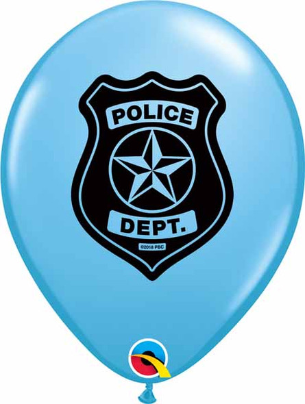 11" Latex Balloon Blue Police Department