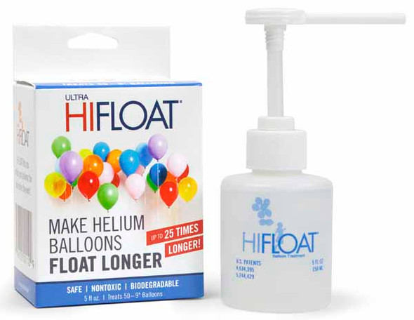 hi-float latex balloon treatment 5oz bottle with pump