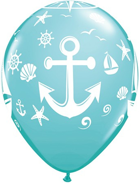 Foil Mylar Latex Balloons Nautical Cruise Navy Theme Party Special Occasion