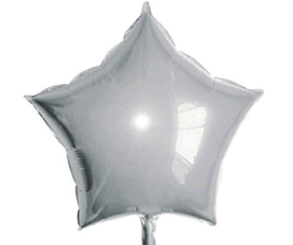 19" Silver Star Shape Foil Mylar Balloon Party Decor