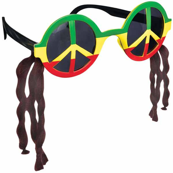 Fun Rasta Peace & Love Sunglasses