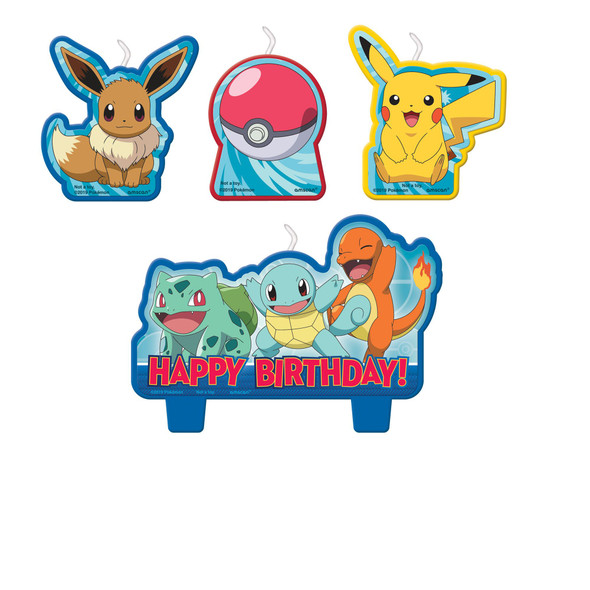 Pokemon Birthday Candles 4/PCS